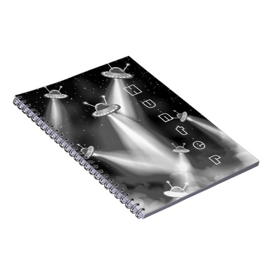 UFO-aanval op Mercurius - Sciencefiction Notitieboek (Rechterzijde)