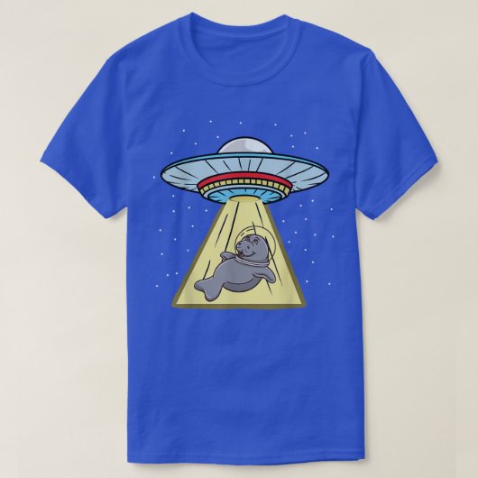 Ufo Abduction Manatee Astronaut T-Shirt (Design voorkant)