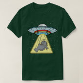 Ufo Abduction Manatee Astronaut T-shirt (Design voorkant)
