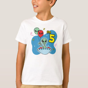 UFO Alien 5th Birthday T-shirt