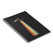  UFO Alien Abduction Retro Spaceship Notitieboek (Rechterzijde)