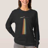 UFO Alien Abduction Retro Spaceship T-shirt (Voorkant)