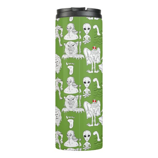 UFO, Alien, Bigfoot, Mothman, Dogman, Cryptids Thermosbeker (Achterkant)