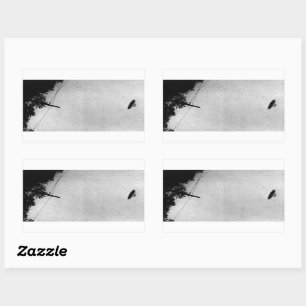 UFO Alien Buitenaards Ruimtevaartuig Top Geheim Rechthoekige Sticker