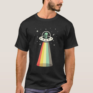 UFO Alien Galaxy Retro Science Fiction Geliever T-shirt