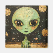 UFO Alien Magneet (Voorkant)