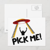 UFO Alien Ship - kies voor mij! Briefkaart (Voorkant / Achterkant)