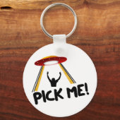 UFO Alien Ship - kies voor mij! Sleutelhanger (Voorkant)