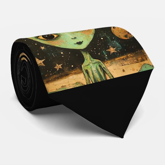 UFO Alien Stropdas (Opgerold)