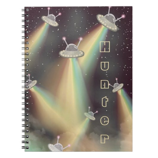 UFO Attack Earth Alien terug naar school Notitieboek (Voorkant)