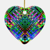 UFO (bewerk tekst) Hartvormig Ornament (Achterkant)