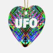 UFO (bewerk tekst) Hartvormig Ornament (Links)