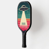 ufo bij zonsondergang gepersonaliseerd pickleball paddle (Links)