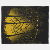 UFO Blanket Cool UFO w. Owl Art Fleece Blanket (Voorkant (Horizontaal))