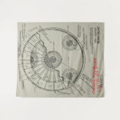 UFO-blauwdruk Wandkleed (Voorkant (horizontaal))