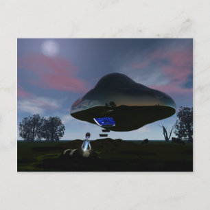 UFO-Briefkaart voor verminking van runderen Briefkaart