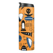 UFO buitenaards, ruimteschepen, kinder motief Thermosbeker (Geroteerd rechts)