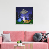 UFO buitenaardse afvoerbuizen Canvas Afdruk (Insitu (Woonkamer))