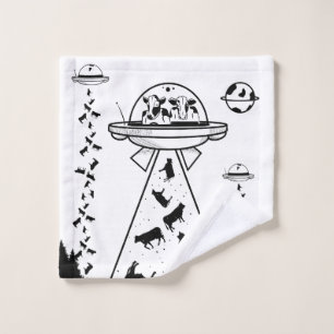 UFO buitenaardse koe ontvoering Washandje