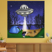 UFO-buitenaardse ontvoering buitenaardse kunst Canvas Afdruk (Insitu (Woonkamer))