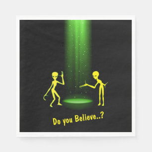 UFO Buitenaardse Ontvoering 👽 Geloof Jij Erin? Servet