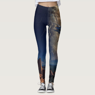 UFO- Buitenland- SciFi-landschap Leggings