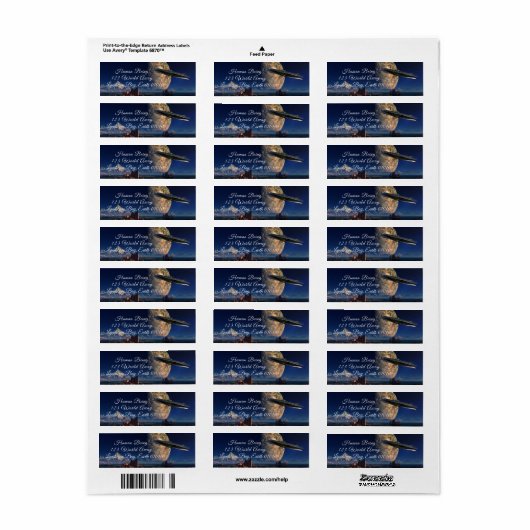 UFO-buitenlands wereldlandschap - SciFi Etiket (Full Sheet)