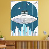 Ufo Canvas Print (Insitu (Woonkamer))