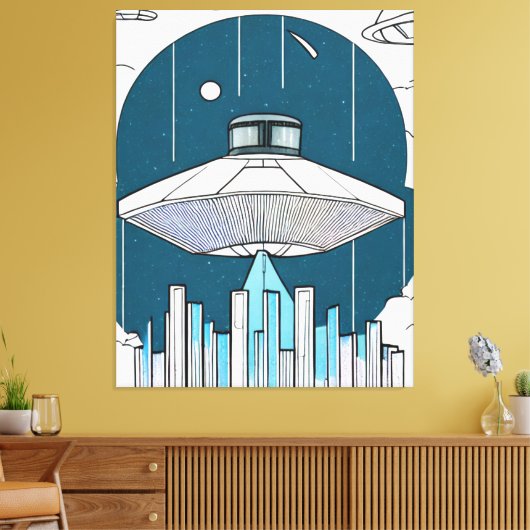 Ufo Canvas Print (Insitu (Woonkamer))