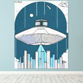 Ufo Canvas Print (Insitu (Houten vloer))