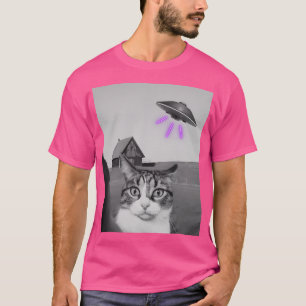 Ufo Cat Selfie T-shirt