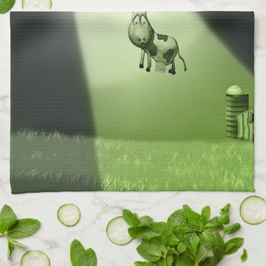 UFO Comical Enduction de vache serviettes de cuisi (Plié)