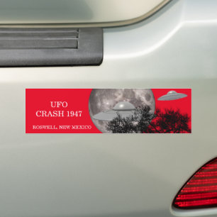 UFO CRASH 1947 - ROSWELL, NIEUWE MEXICO BUMPERSTICKER