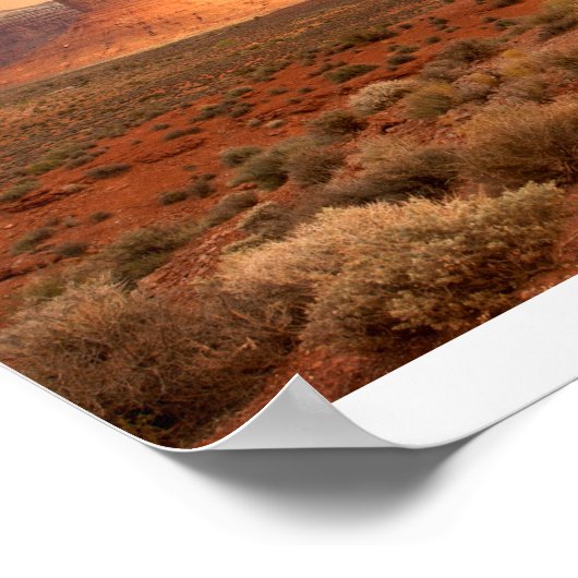 UFO-crash in de woestijn met Poster van buitenaard (Hoek)