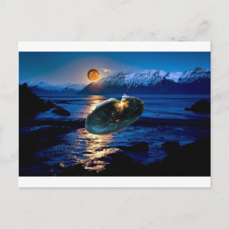 UFO DIGITAL FLYING SAUCER ART BRIEFKAART