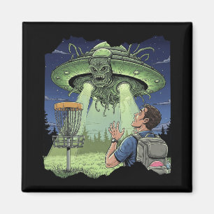 Ufo Disc Golf - Buitenaards ruimteschip zweeft bov Magneet