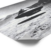 UFO-foto op de maan Poster (Hoek)