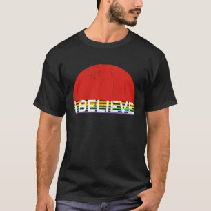 UFO-gebied 51 Believe Retro Sunset Alien Abduction T-shirt