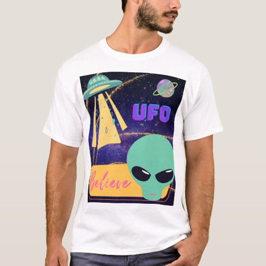 ufo geloofde t-shirt (Voorkant)