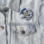 UFO Grappige Ogen Ronde Button 5,7 Cm (In situ)