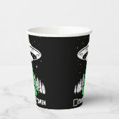 UFO, grappige ufo, vliegende saucer, buitenaardse Papieren Bekers (Links)