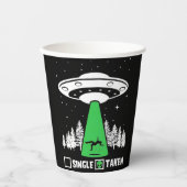 UFO, grappige ufo, vliegende saucer, buitenaardse Papieren Bekers (Voorkant)