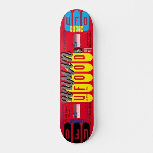 UFO HUMAN FOOD 7 3/4" Skateboard Deck (Devant)