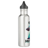 UFO Hunter | Ai Art met UFO en Alien Waterfles (Links)