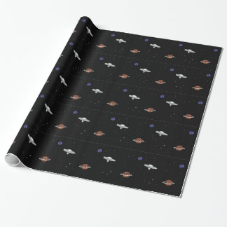 UFO in ruimtevoorbeeld Cadeaupapier