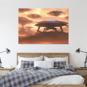 UFO-indringercanvas afdrukken (Insitu (Slaapkamer))