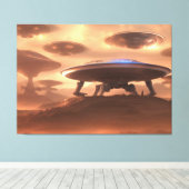 UFO-indringercanvas afdrukken (Insitu (Houten vloer))
