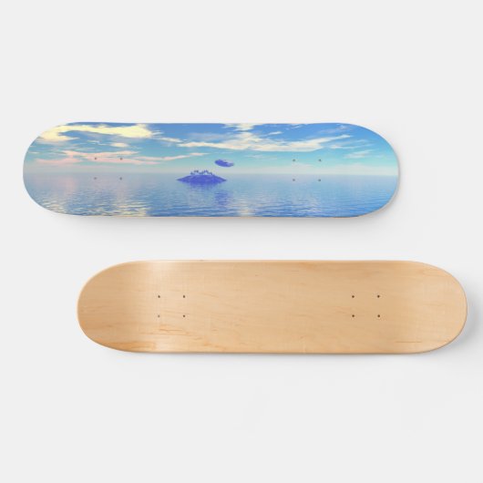 UFO Island - Retro Skateboard (Horizontaal)
