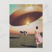 Ufo kaas in de melkweide briefkaart (Voorkant)