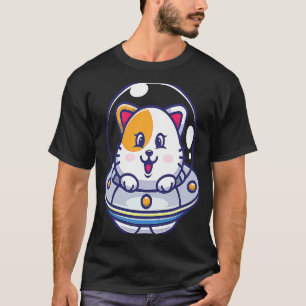 Ufo Katten I Kat Schattig Kitten Ruimteschip Ruimt T-shirt